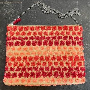 Parfois Chain Crossbody Bag Clutch - Red Orange Sunset Colors - Made in Portugal